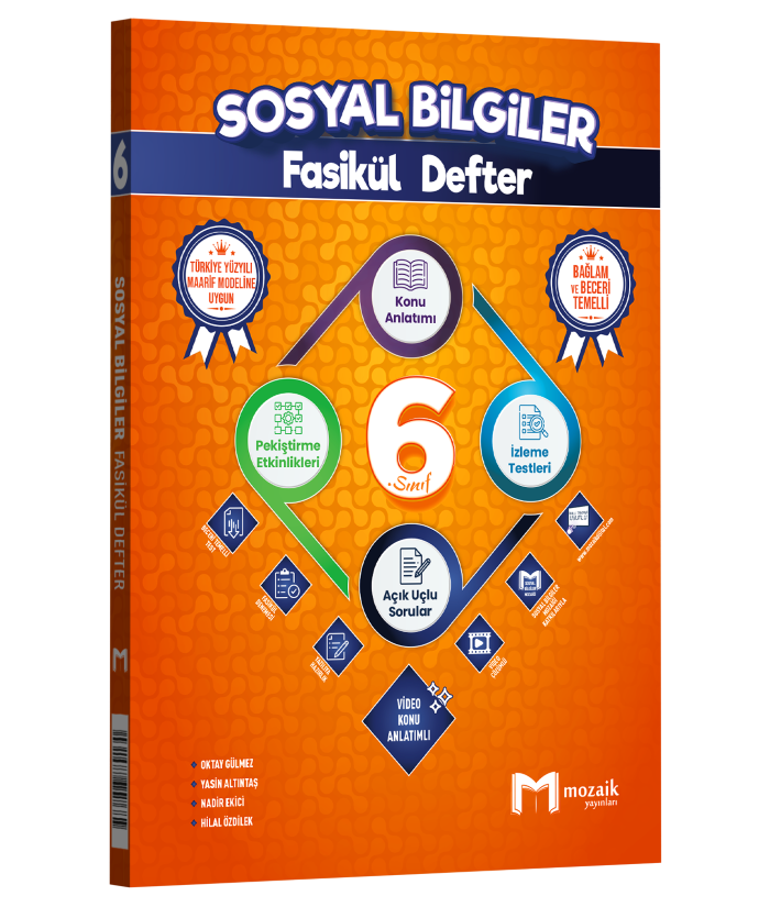 2027 Mozaik Yayınları 6.Sınıf Sosyal Bilgiler Fasikül Defter
