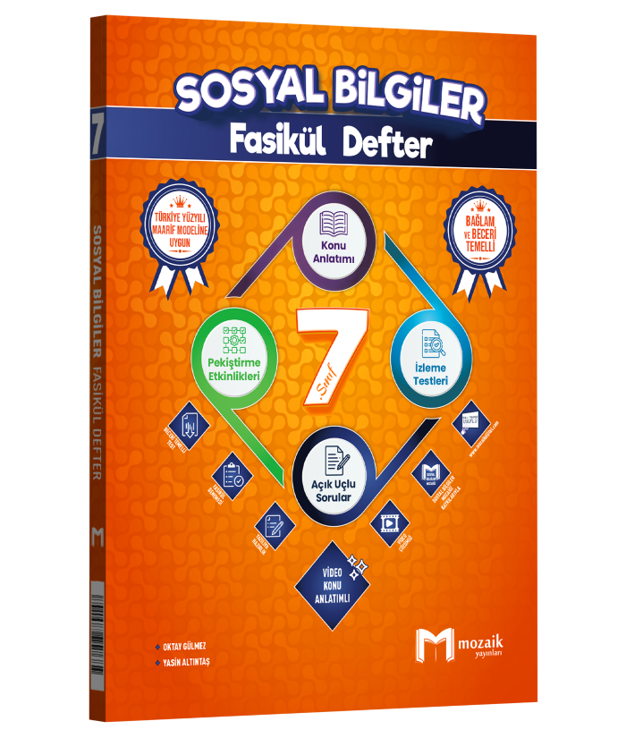 2027 Mozaik Yayınları 7.Sınıf Sosyal Bilgiler Fasikül Defter