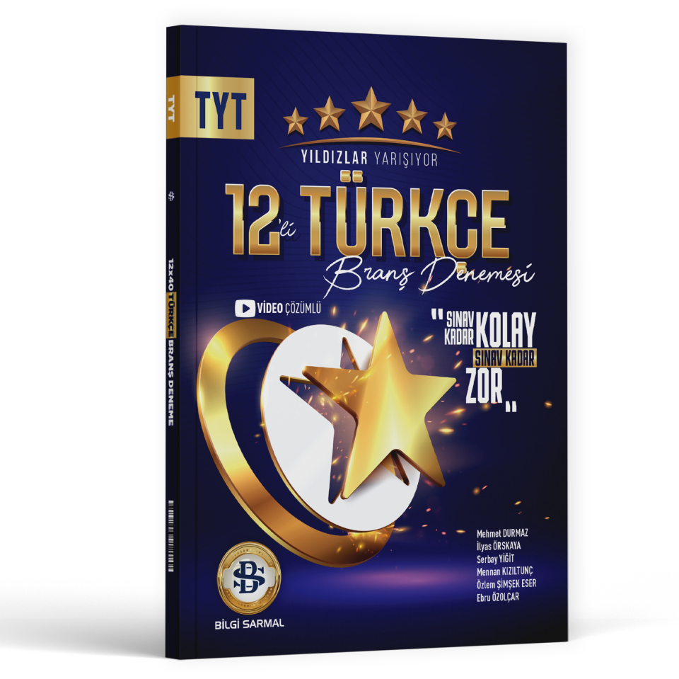 2026 Bilgi Sarmal Yayınları Yıldızlar Yarışıyor TYT Türkçe 12Li Deneme