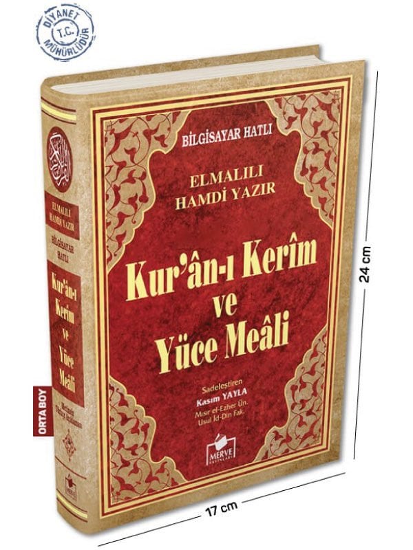 Merve Yayınları Kuranı Kerim ve Yüce Meali Bilgisayar Hatlı Orta Boy