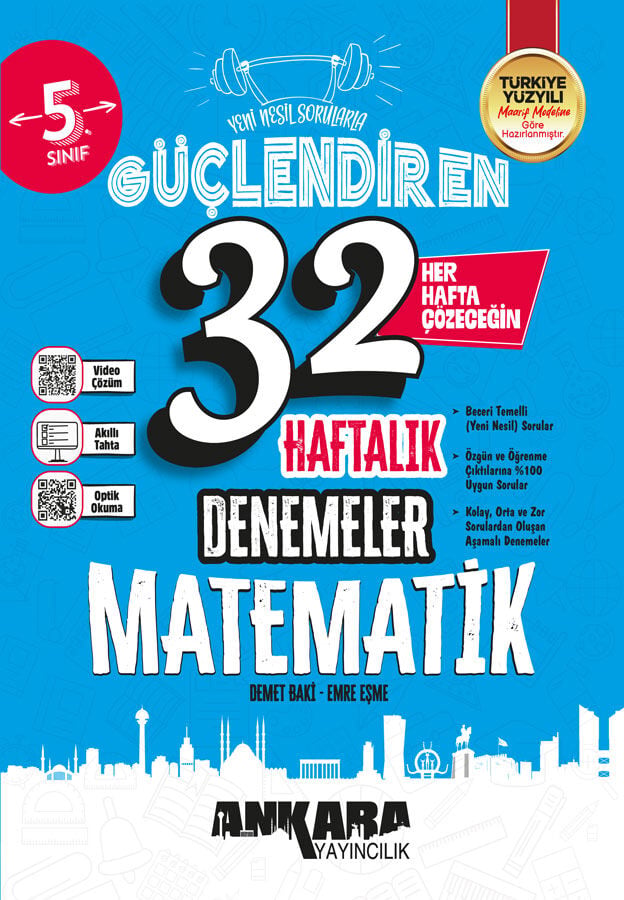 2027 Ankara Yayıncılık 5.Sınıf Güçlendiren 32 Haftalık Matematik Denemeleri