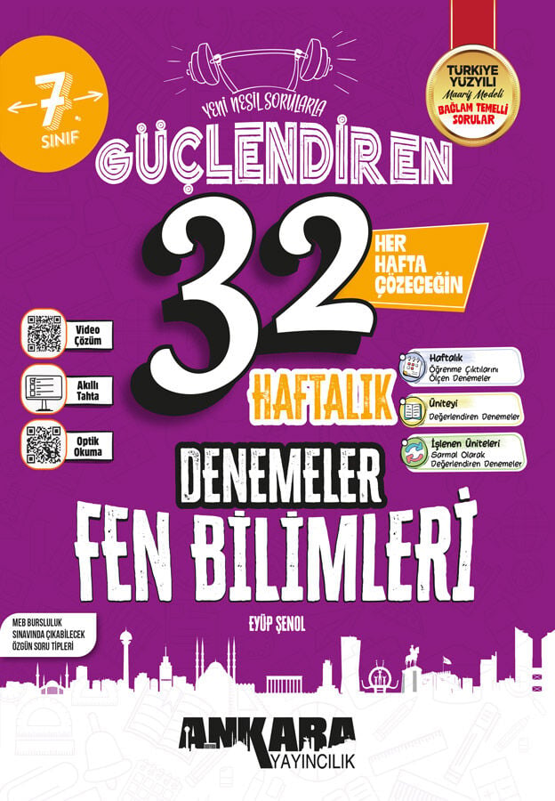2027 Ankara Yayıncılık 7.Sınıf Güçlendiren 32 Haftalık Fen Bilimleri Denemeleri