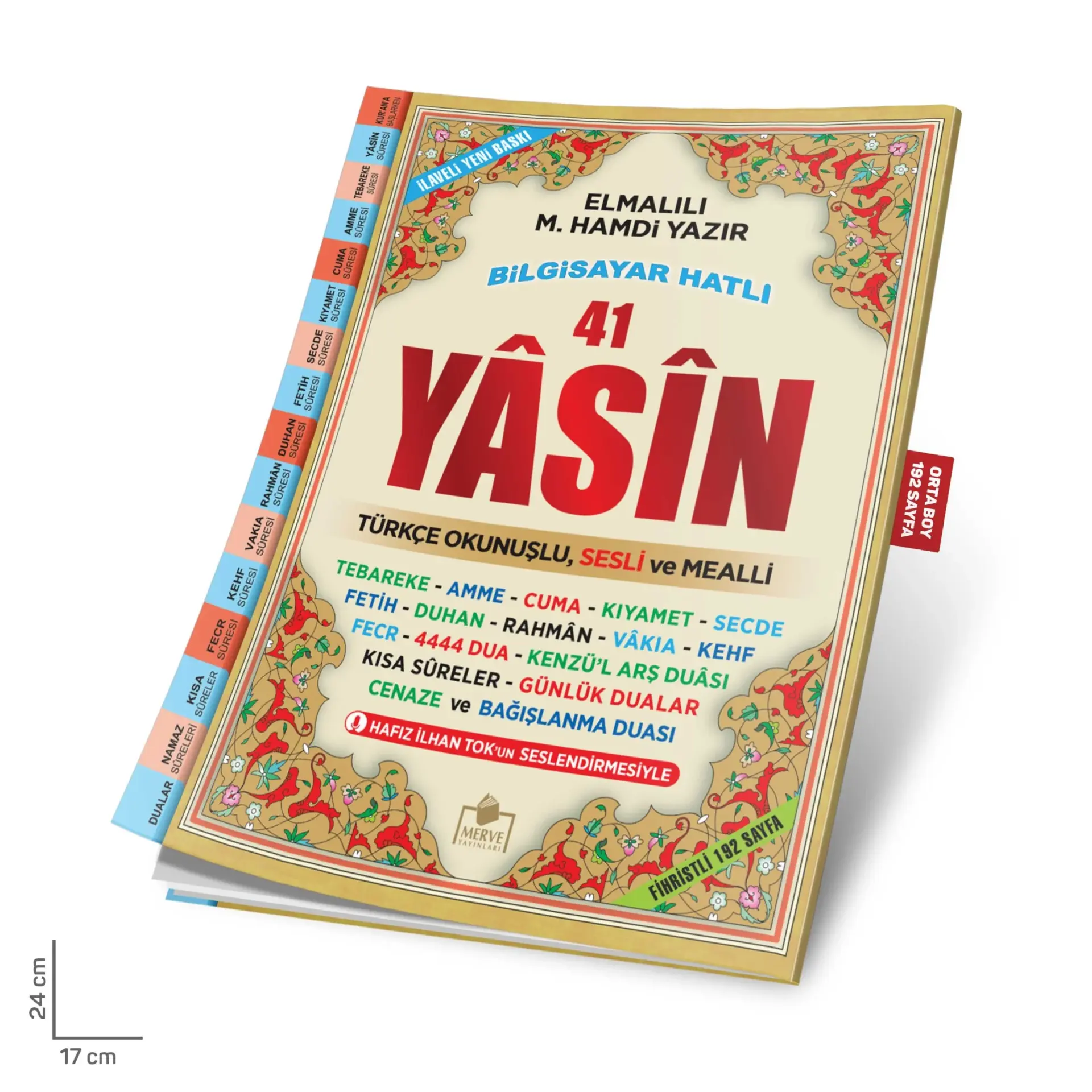 Merve Yayınları Kabe Model Yasini Şerif Türkçe Okunuşlu ve Mealli Orta Boy 192 Sayfa