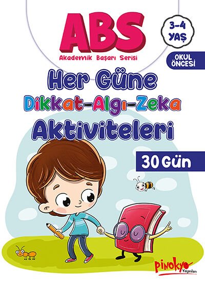 Pinokyo Yayınları Abs Her Güne Dikkat-Algı-Zeka Aktiviteleri 30 Gün 3-4 Yaş