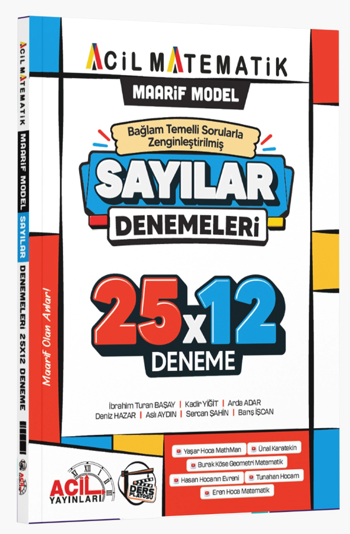 2027 Acil Yayınları Maarif Model Sayılar Denemeleri 25*12 Deneme