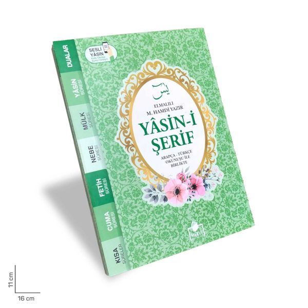 Merve Yayınları Çanta Boy Hediyelik Yasini Şerif 2. Hamur 80 Sayfa Yeşil  Kod:Yasin056