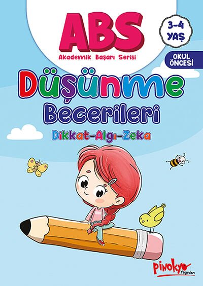 Pinokyo Yayınları Abs Düşünme Becerileri (Dikkat-Algı-Zeka) 3-4 Yaş