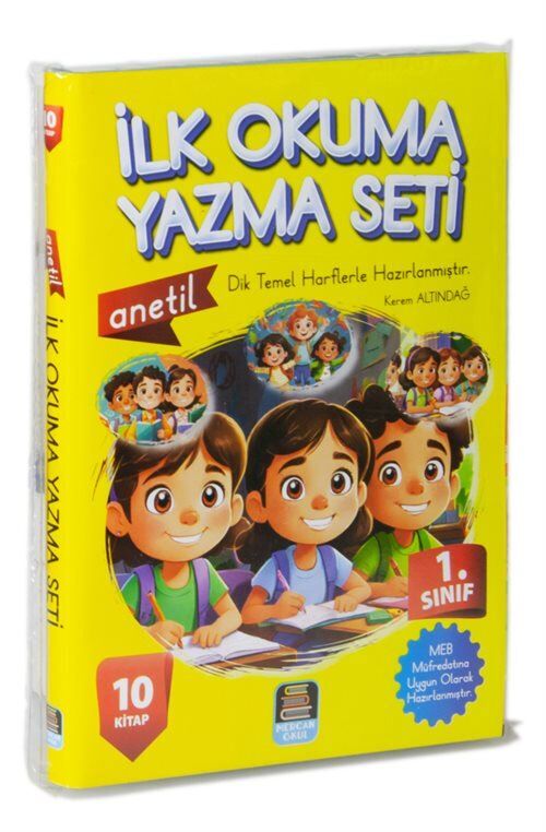 Mercan Okul 1.Sınıf İlk Okuma Yazma Seti Anetil  10 Kitap Resimli Dik Temel Harlerle Hazırlanmıştır