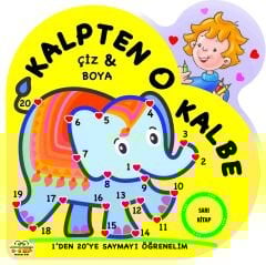 0-6 Yaş Yayınları Kalpten Kalbe Çiz Boya Sarı Kitap