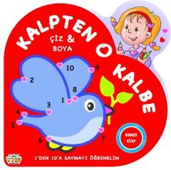 0-6 Yaş Yayınları Kalpten Kalbe Çiz Boya  Kırmızı Kitap