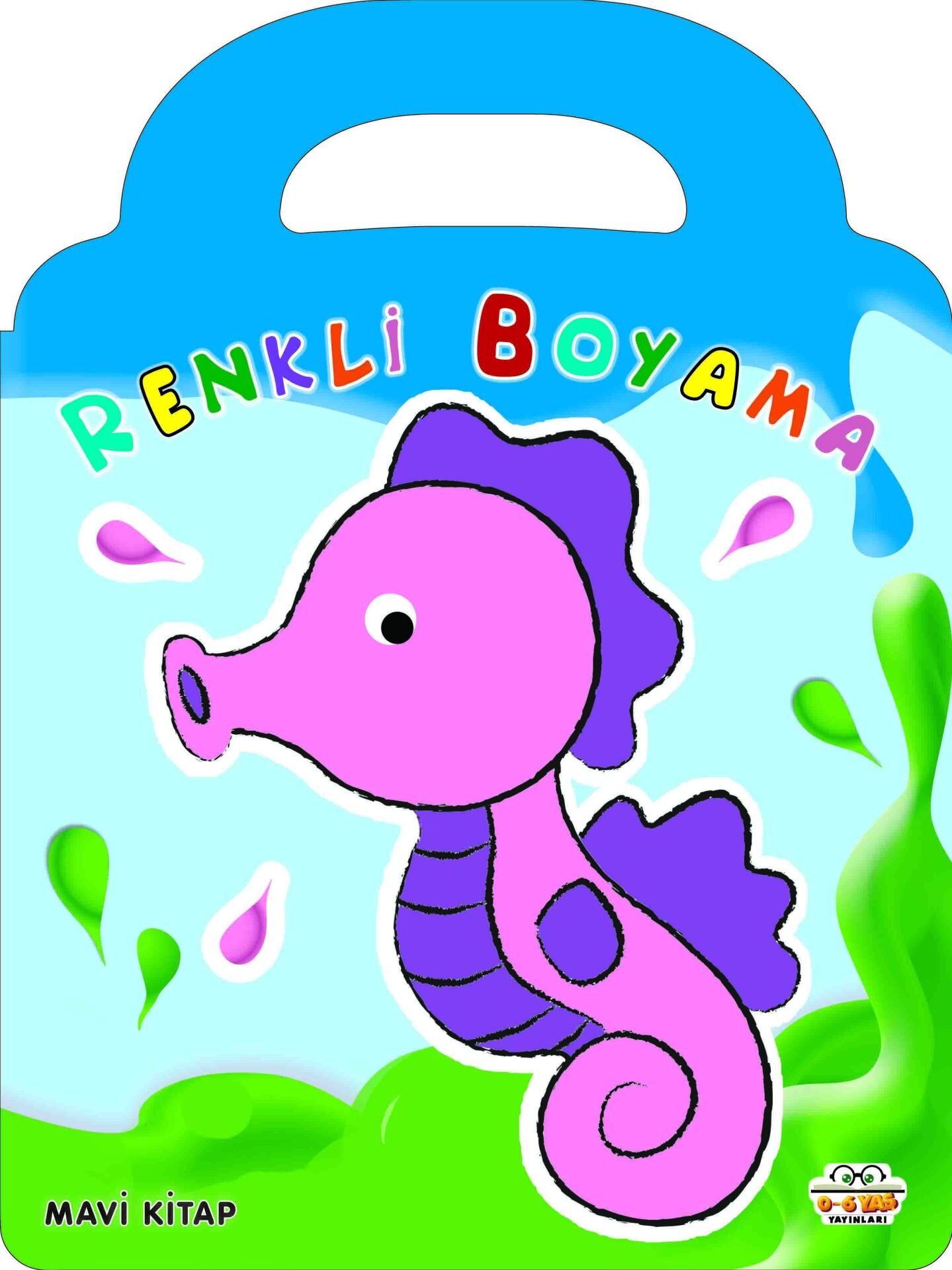 0-6 Yaş Yayınları Renkli Boyama Mavi Kitap