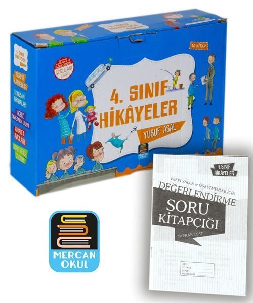 Mercan Okul 4.Sınıf Hikayeler 10 Kitap Soru Kitapçığı İlaveli Yusuf Asal