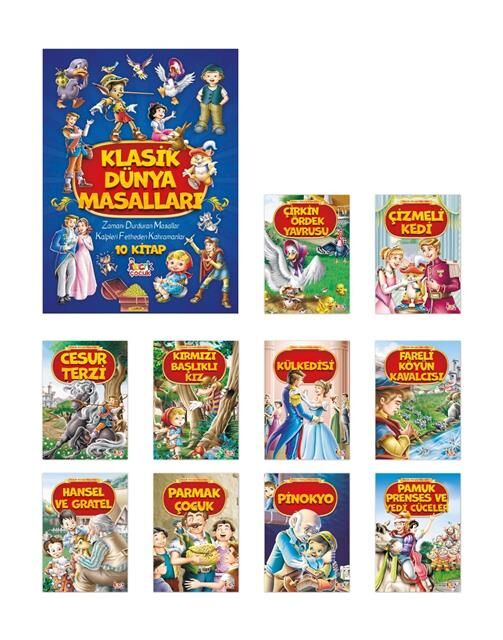Bıcırık Yayınları Klasik Dünya Masalları 10 Kitap (Okul Öncesi ve 1.sınıf)