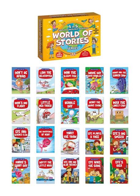 Bıcırık Yayınları 4 ve 5.Sınıf İngilizce Hikayeler 20 Kitap Set World Of Storıes Serıes