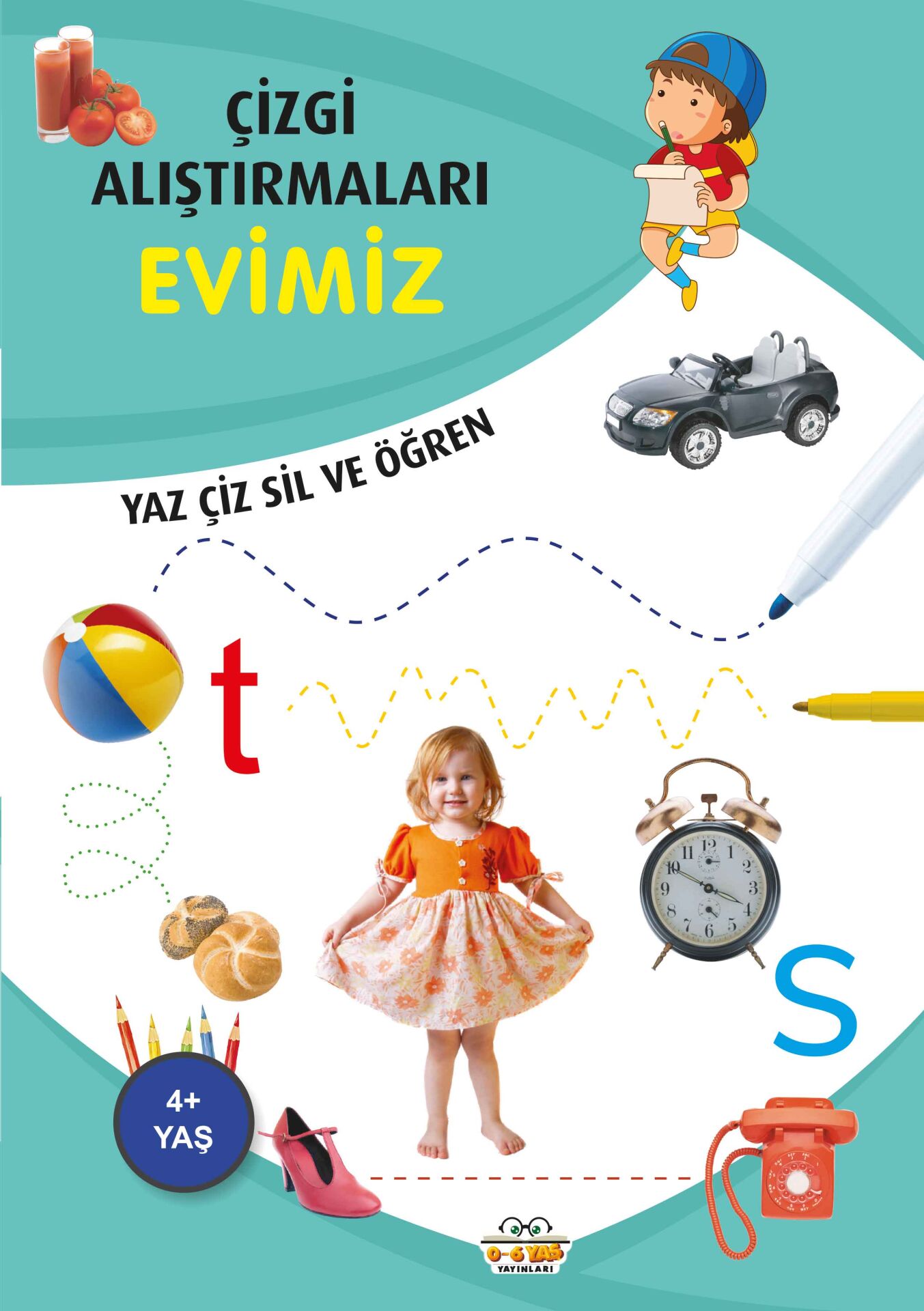 0-6 Yaş Yayınları Çizgi Alıştırmaları Evimiz