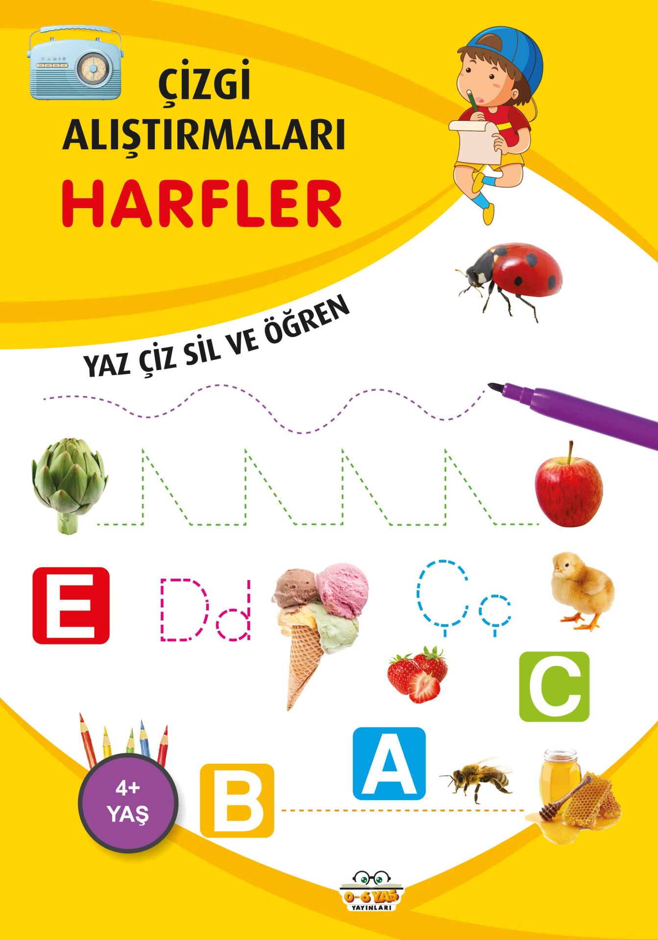 0-6 Yaş Yayınları Çizgi Alıştırmaları Harfler