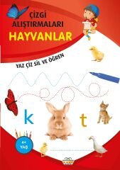 0-6 Yaş Yayınları Çizgi Alıştırmaları Hayvanlar