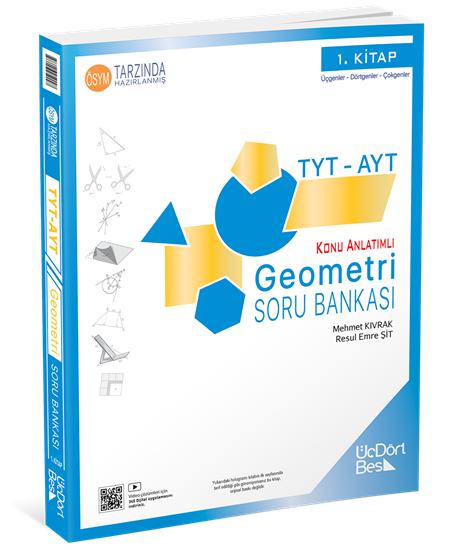 2027 Üç Dört Beş Yayıncılık Tyt-Ayt Geometri Soru Bankası