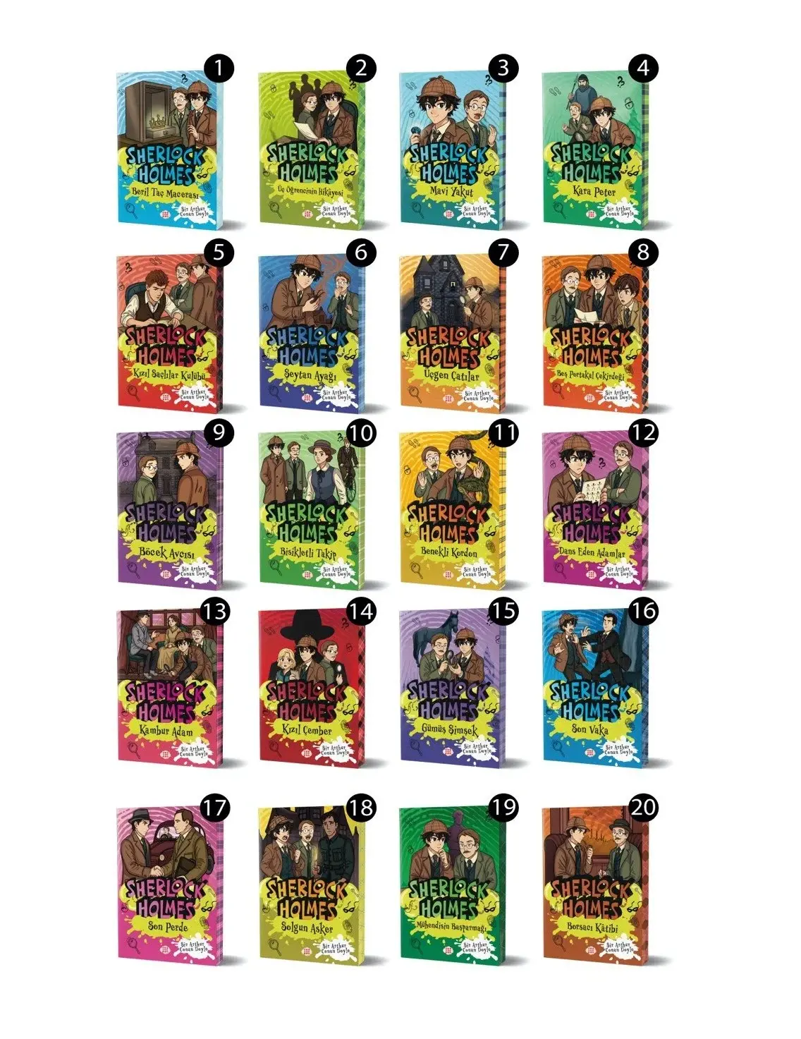Dokuz Yayınları Çocuklar İçin Sherlock Holmes 20 Kitap Set