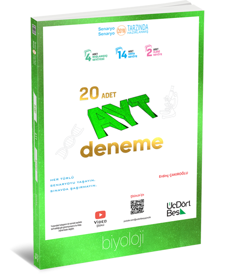 Üç Dört Beş Yayıncılık AYT 20 li Biyoloji Deneme