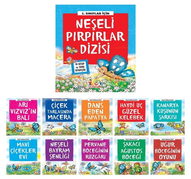 Bıcırık Yayınları 1.Sınıf Neşeli Pırpırlar Dizisi (10 Kitap+Sk)