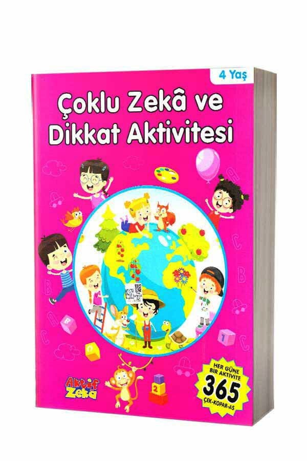 Çoklu Zeka Ve Dikkat Aktivitesi 4 Yaş - Pembe Kitap