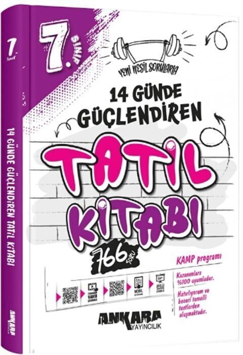 Ankara Yayıncılık 7.Sınıf Güçlendiren 14 Günce Tatil Kitabı