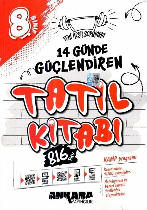 Ankara Yayıncılık 8.Sınıf Güçlendiren 14 Günde Tatil Kitabı 2026