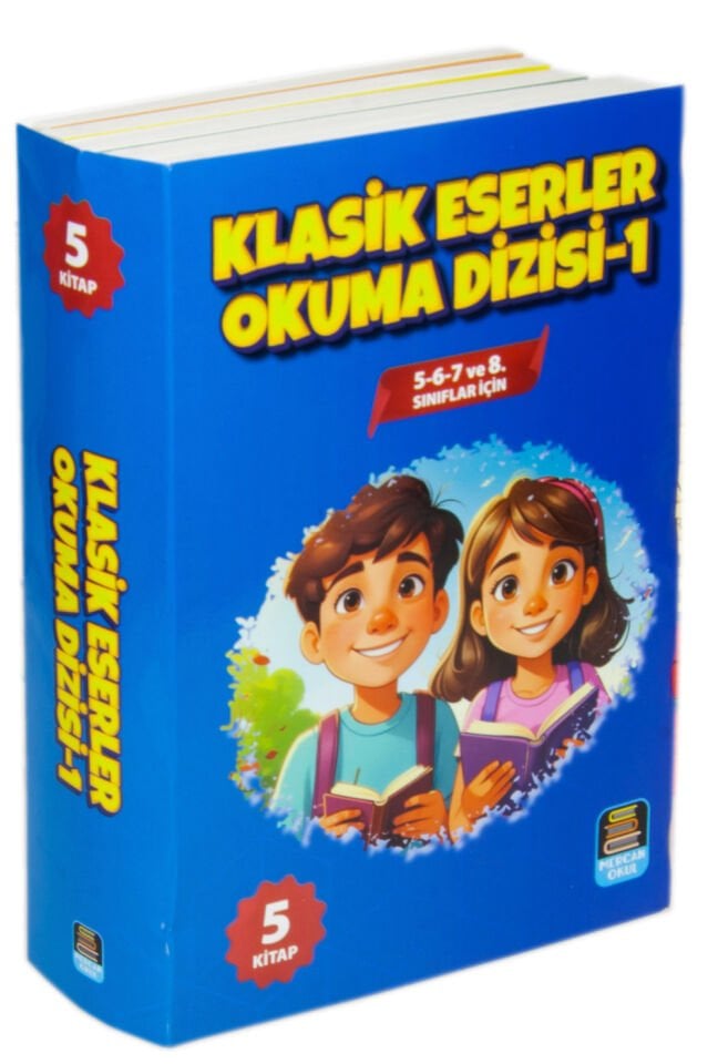 Mercan Okul Klasik Eserler Okuma Dizisi-1 (5 Kitap Set) 5-6-7 ve 8. Sınıflar İçin