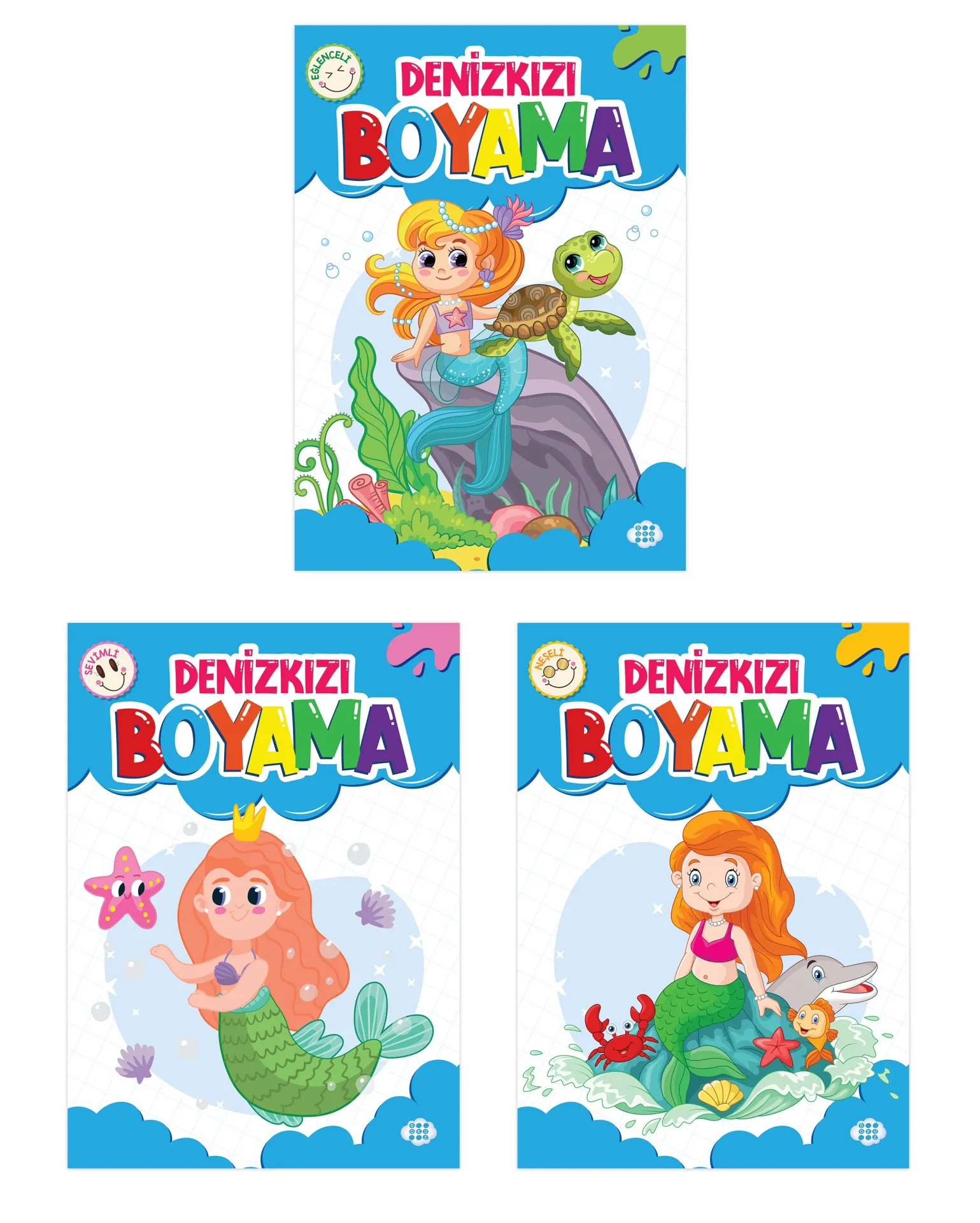 Dokuz Yayınları Denizkızı Boyama Seti 3 Kitap Takım