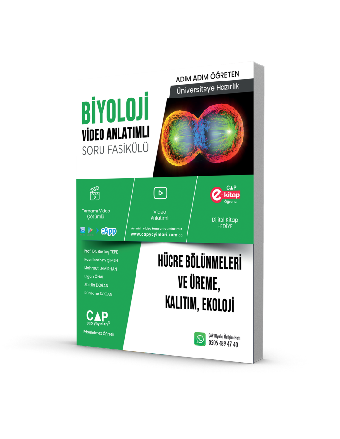 2026 Çap Yayınları Tyt - AYT Biyoloji Hücre Bölünmeleri Ve Üreme Kalıtım Ekoloji Soru Fasikülü
