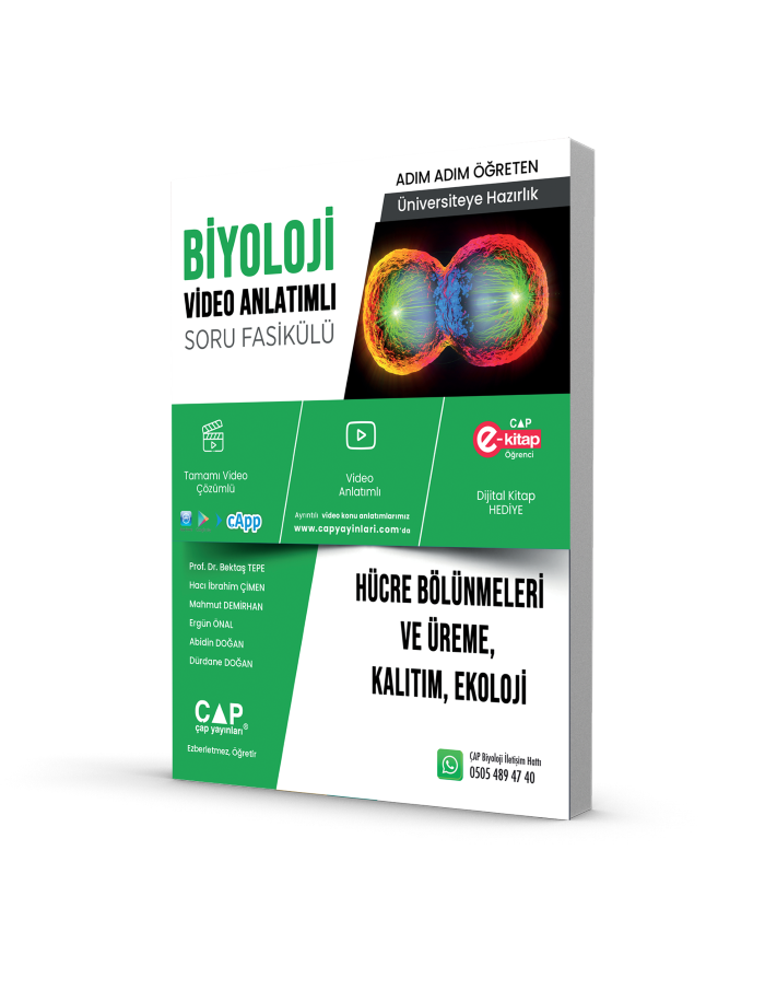 2026 Çap Yayınları Tyt - AYT Biyoloji Hücre Bölünmeleri Ve Üreme Kalıtım Ekoloji Soru Fasikülü