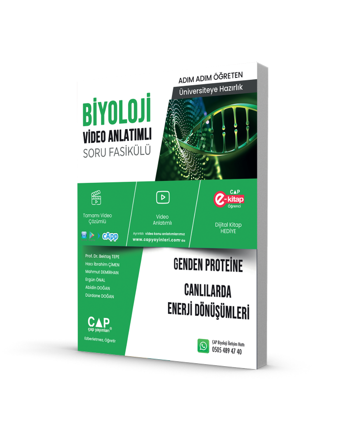 2026 Çap Yayınları Tyt - AYT Biyoloji Genden Proteine Canlılarda Enerji Dönüşümleri Fasikül Soru Bankası