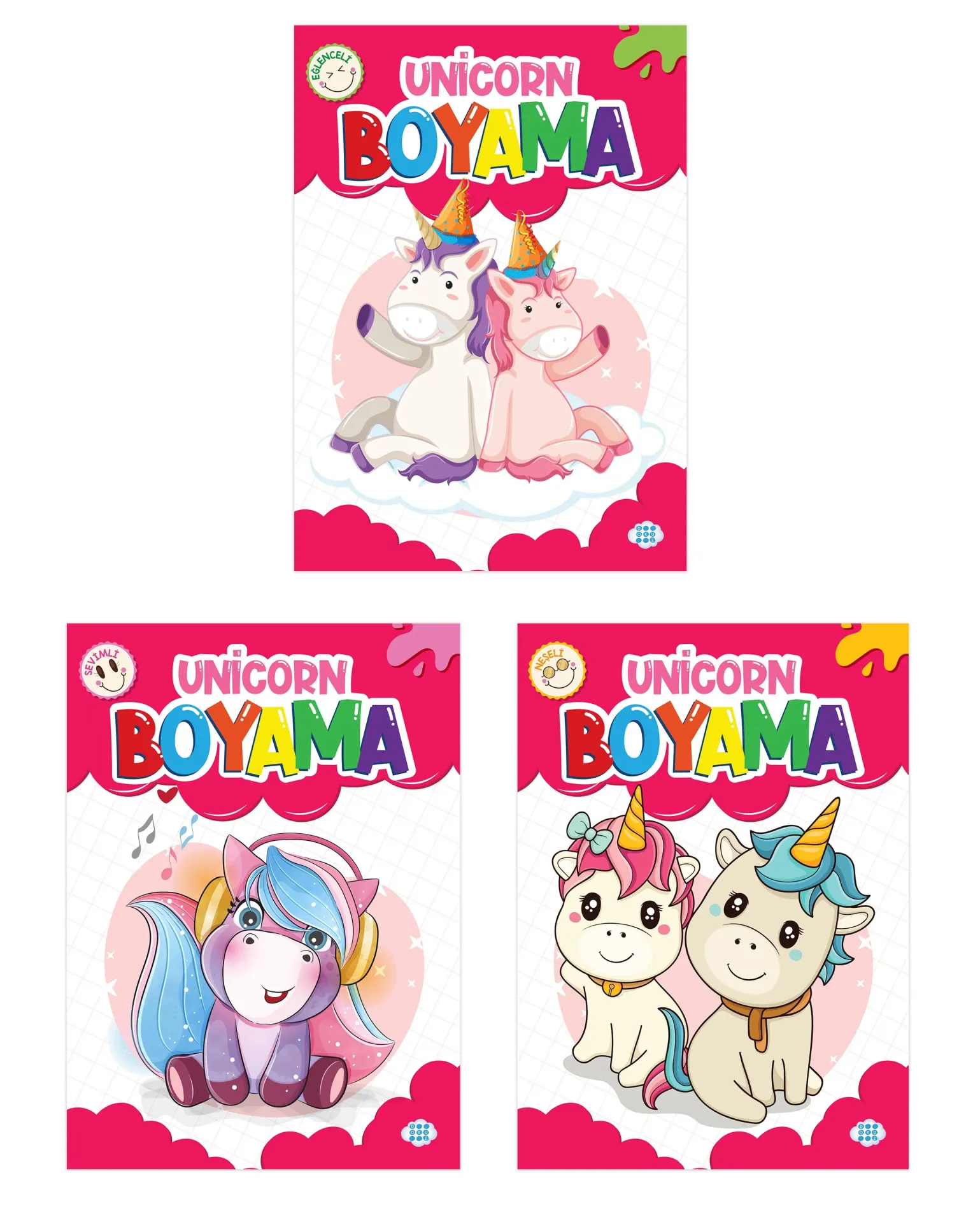 Dokuz Yayınları Unıcorn Boyama Seti 3 Kitap