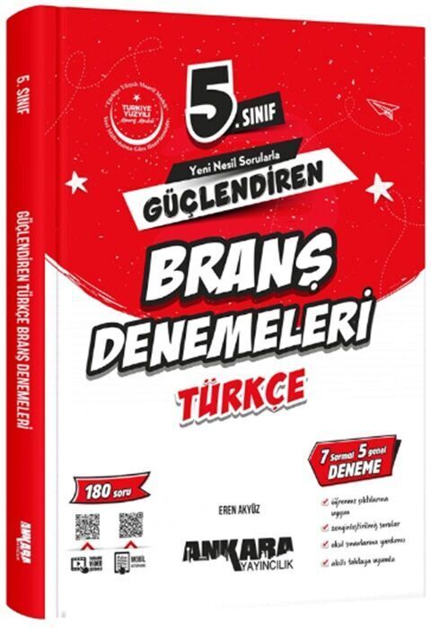 Ankara Yayıncılık 5.Sınıf Güçlendiren Türkçe Branş Denemeleri