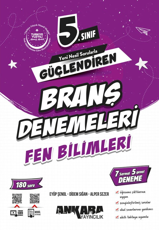 Ankara Yayıncılık 5.Sınıf Güçlendiren Fen Bilimleri Branş Denemeleri