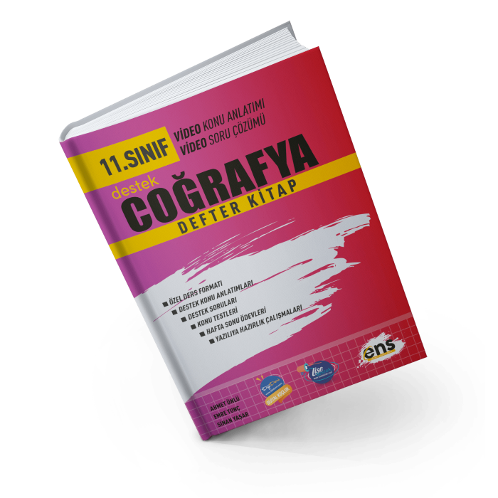 Ens Destek Yayınları 11.Sınıf Coğrafya Defter Kitap