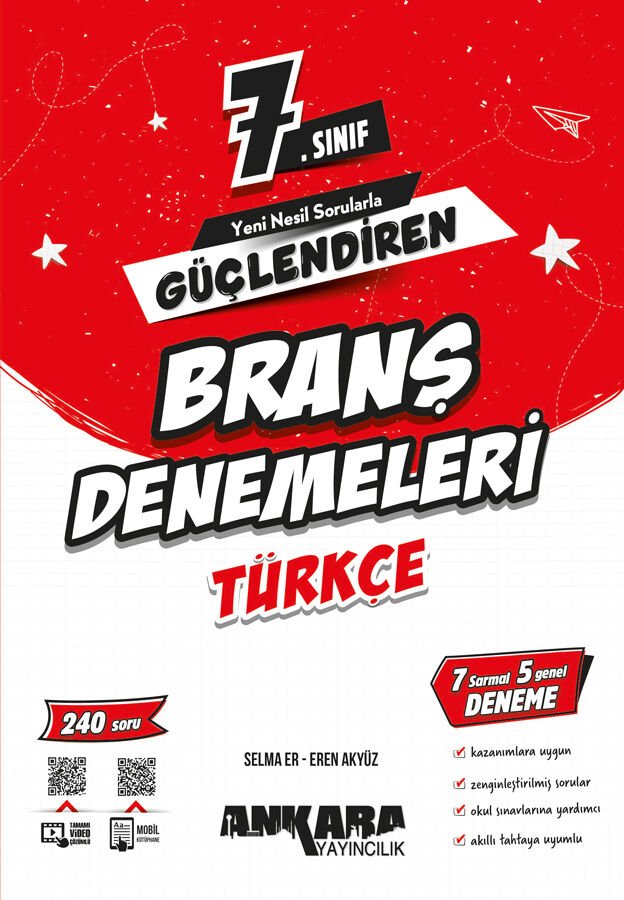 Ankara Yayıncılık 7.Sınıf Güçlendiren Türkçe Branş Denemeleri