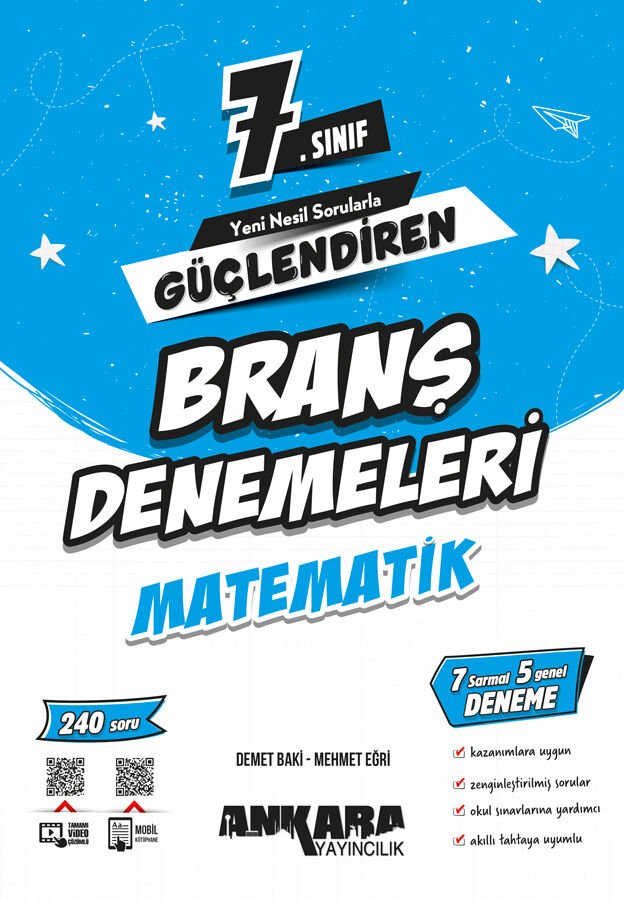 Ankara Yayıncılık 7.Sınıf Güçlendiren Matematik Branş Denemeleri