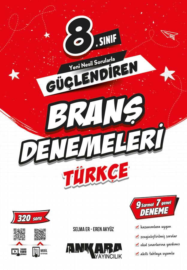 Ankara Yayıncılık 8.Sınıf Güçlendiren Türkçe Branş Denemeleri