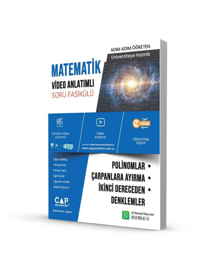 2026 Çap Yayınları Polinomlar - Çarpanlara Ayırma - İkinci Derceden Denklemler Fasikül Soru Bankası