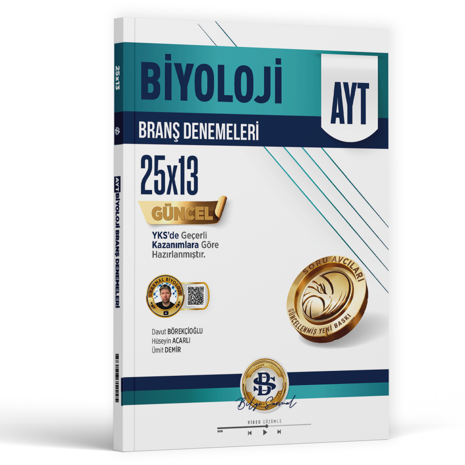 2026 Bilgi Sarmal Yayınları AYT Biyoloji 25 x 13 Branş Denemeleri
