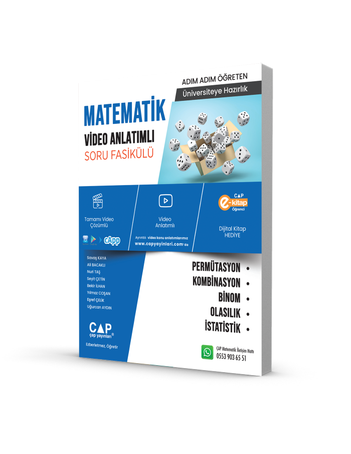 2026 Çap Yayınları Matematik  Permütasyon- Kombinasyon- Binom- Olasılık-İstatislik  Fasikül Soru Bankası