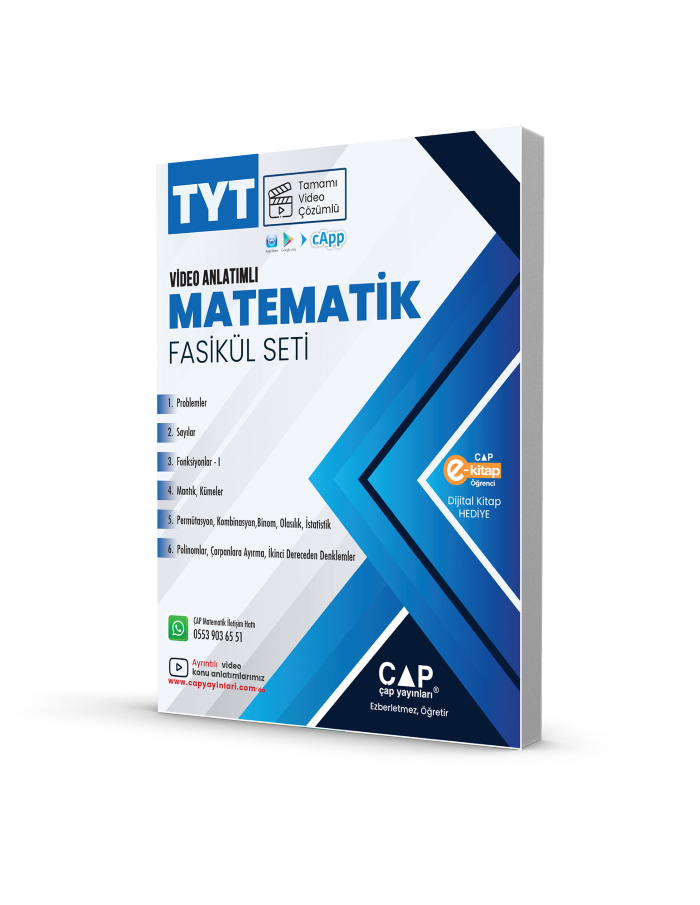 2026 Çap Yayınları Tyt Matematik Fasikül Seti Tamamı Video Çözümlü