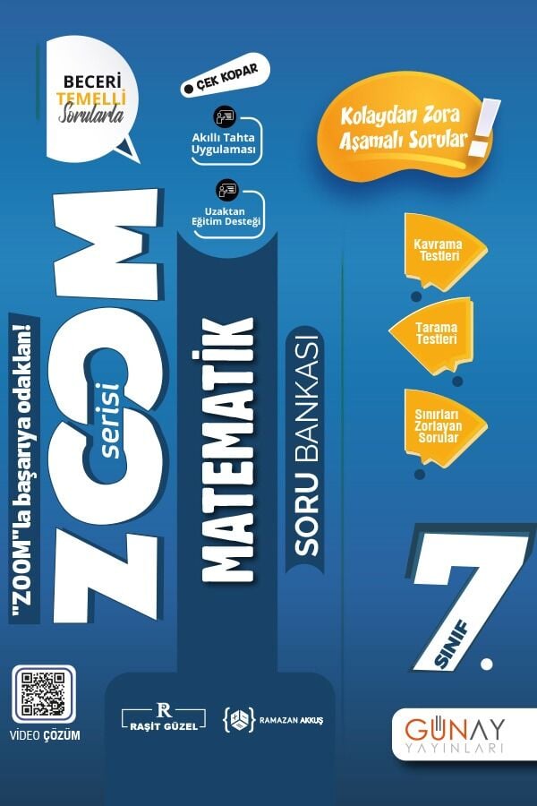 Günay Yayınları 7.Sınıf Zoom Serisi Matematik Soru Bankası 2026