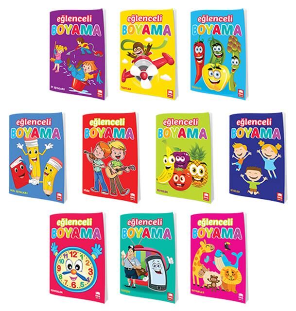Ema Çocuk Eğlenceli Boyama Kitabı 10 Kitap Set / Tuba Öztürk