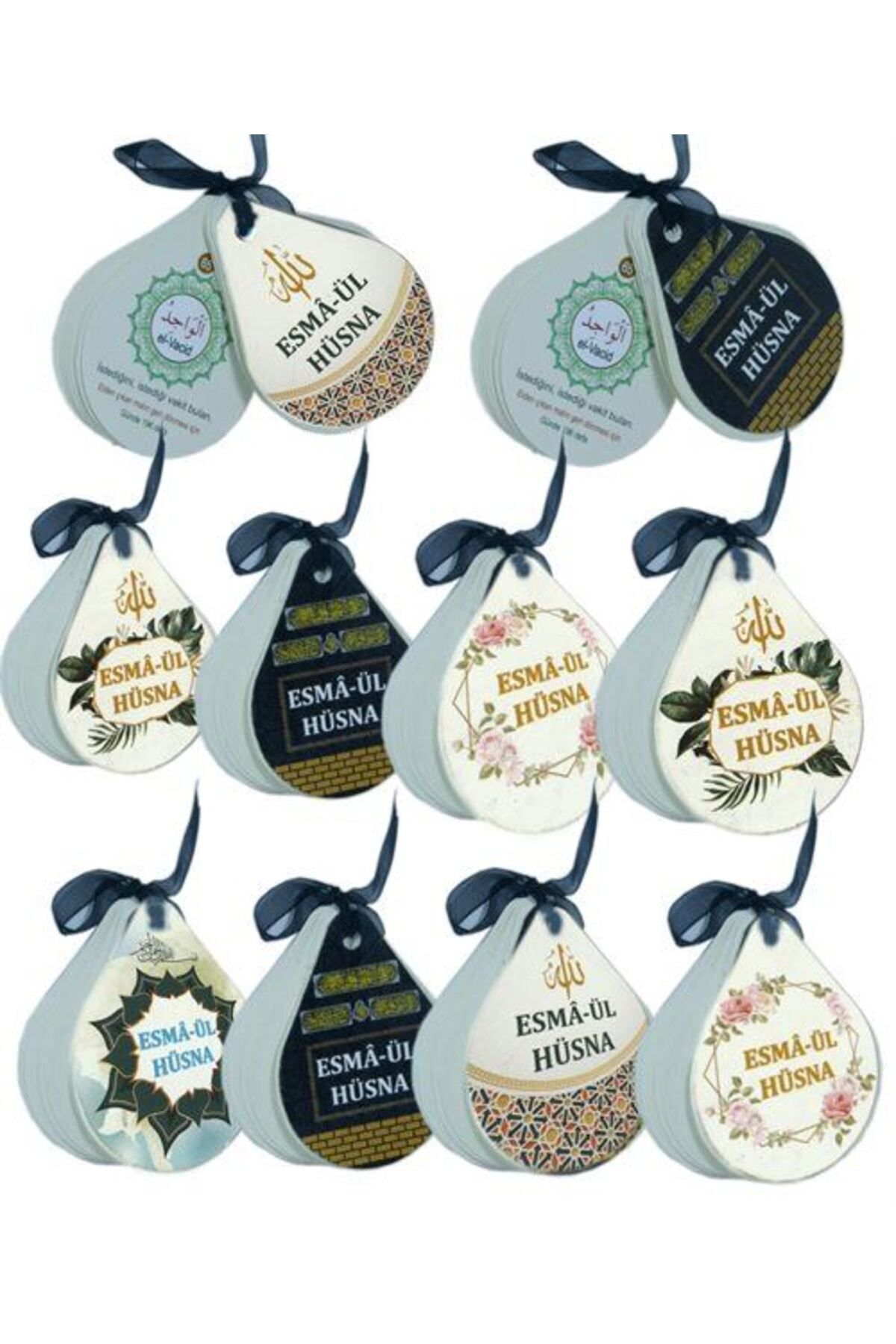 Esma-ül Hüsna Damla Şekilli Kartela (10'lu Paket) Arapçası, Türkçesi ve Anlamı