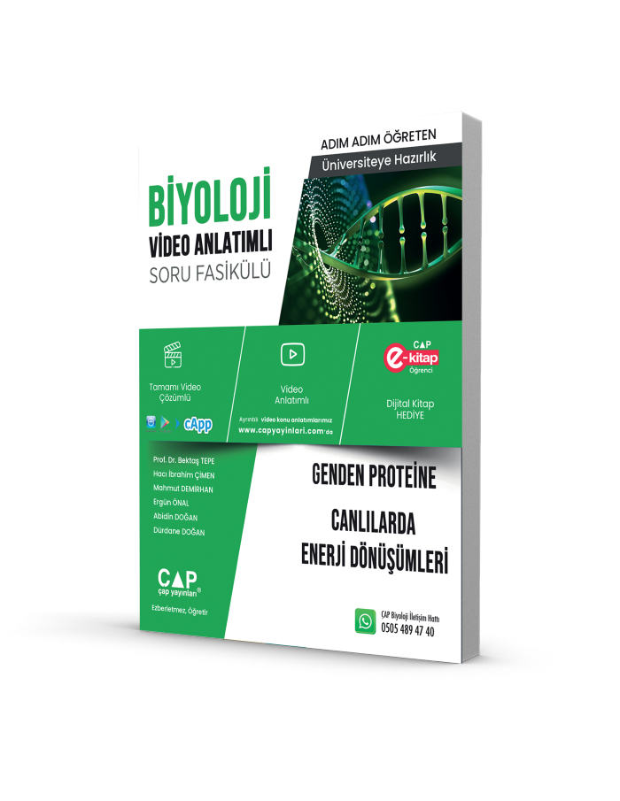 2026 Çap Yayınları Üniversiteye Hazırlık Biyoloji Genden Proteine Canlılarda Enerji Dönüşümleri Konu Anlatımlı Soru Bankası