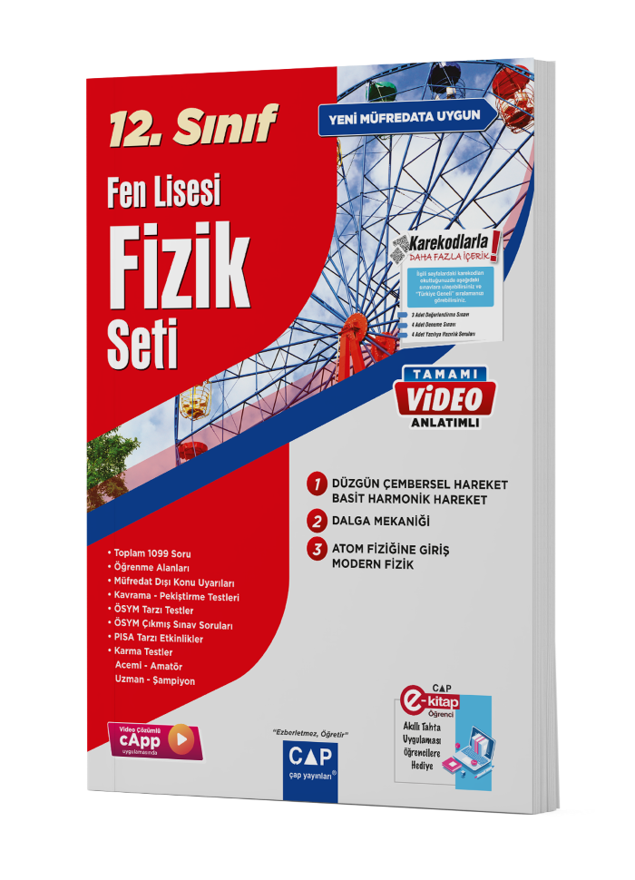 2026 Çap Yayınları 12.Sınıf Fen Lisesi Fizik Fasikül Seti