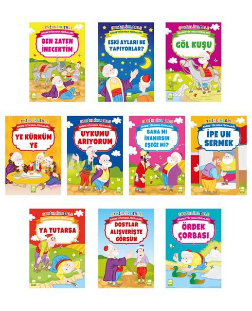 Ema Çocuk 1.Sınıf Nasrettin Hoca Fıkraları Büyük Boy 10 Kitap